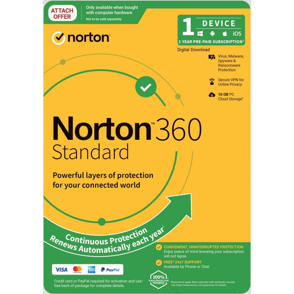 Norton 360 Standard Empower 10Gb AU 1 User 1 Device OEM 