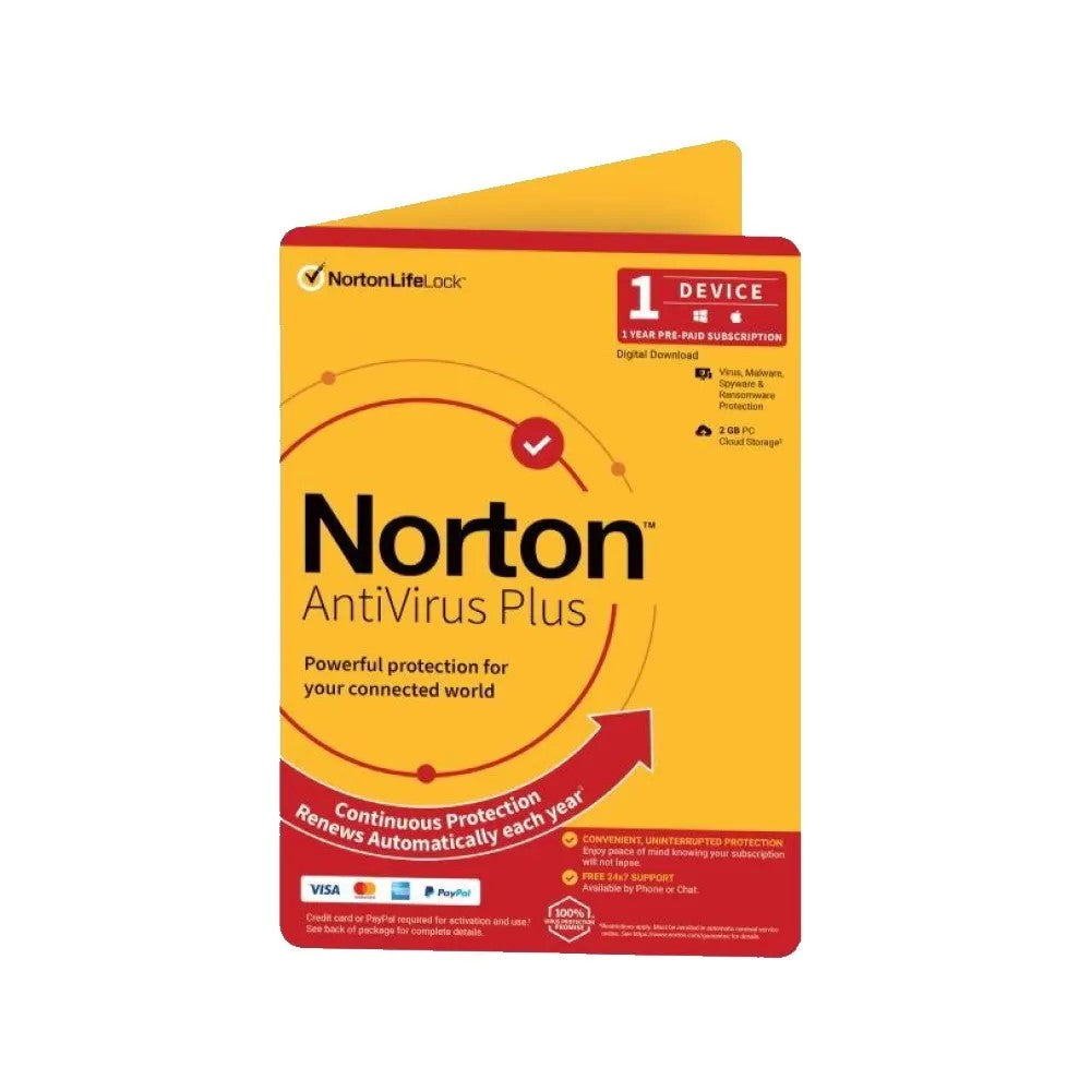 Norton Antivirus Plus Empower 2GB 1 User 1 Device OEM With Lenovo Gaming Mouse