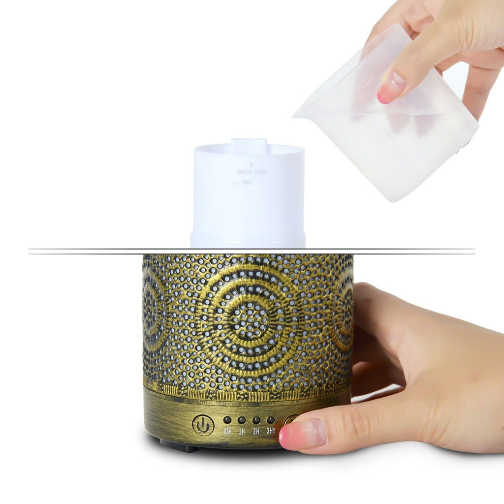mbeat actiVIVA Metal Essential Oil and Aroma Diffuser (Vintage Gold) (100ml)