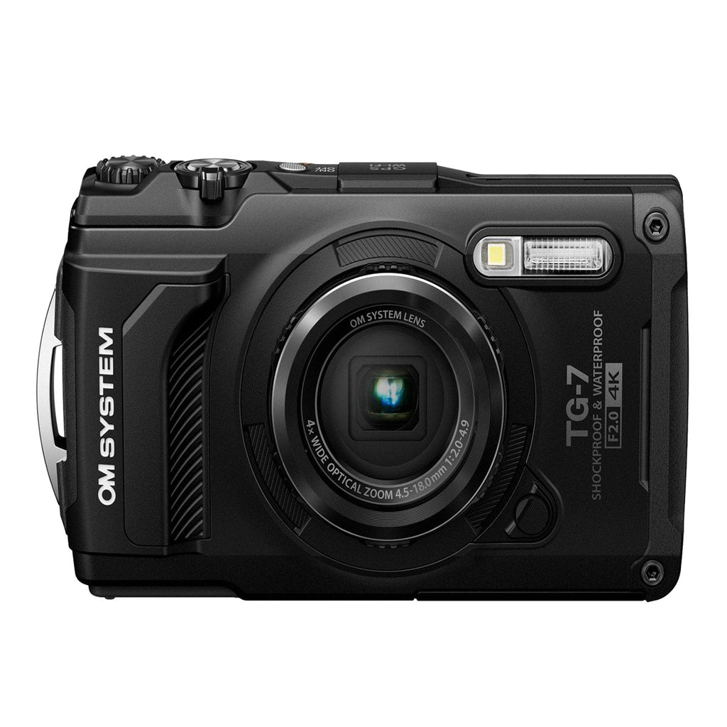 OM System Tough TG-7 Digital Camera (Black) with PT-059 Underwater Housing
