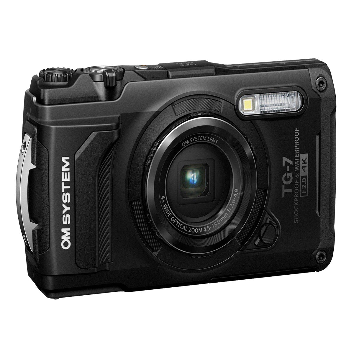 OM System Tough TG-7 Digital Camera (Black) with PT-059 Underwater Housing