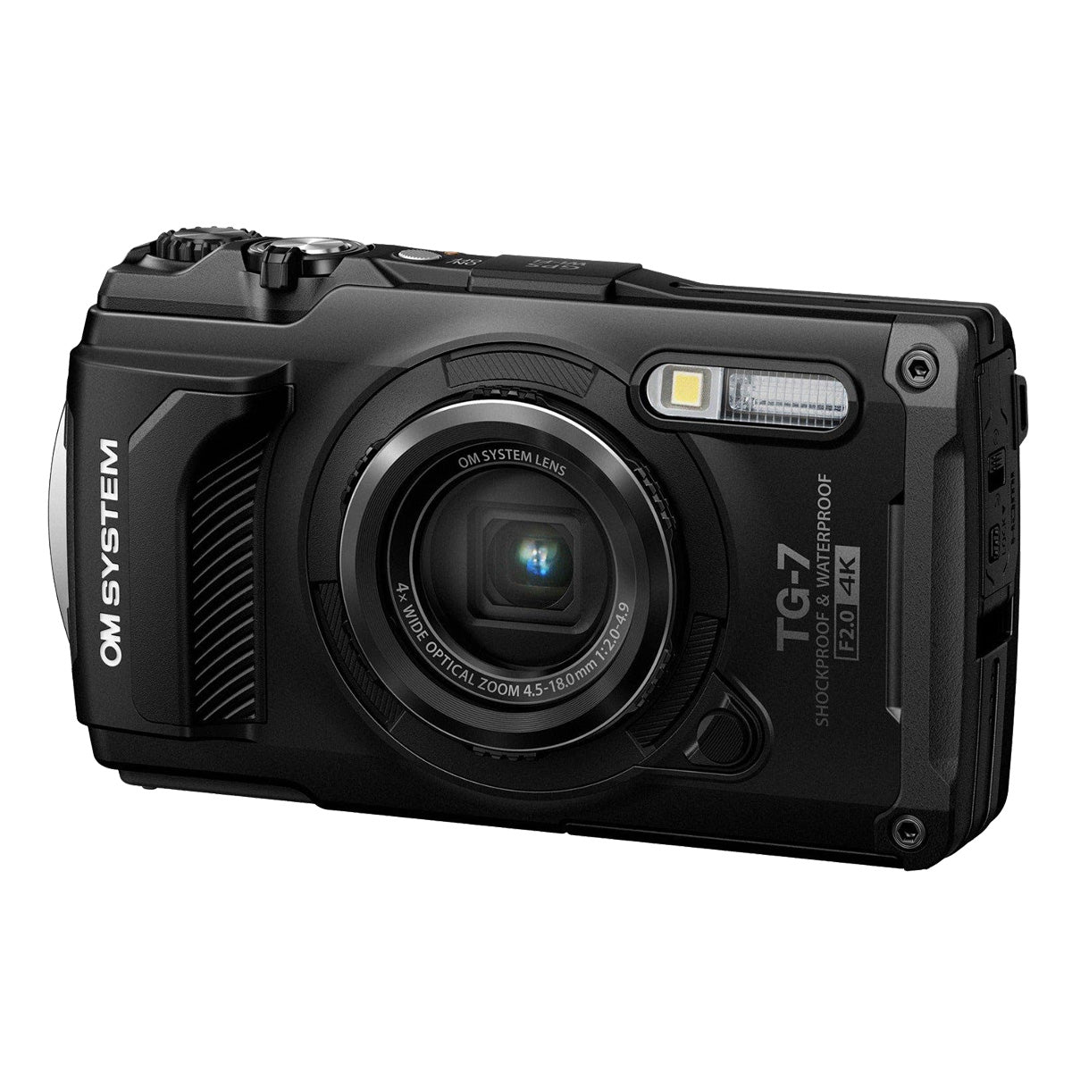 OM System Tough TG-7 Digital Camera (Black) with PT-059 Underwater Housing