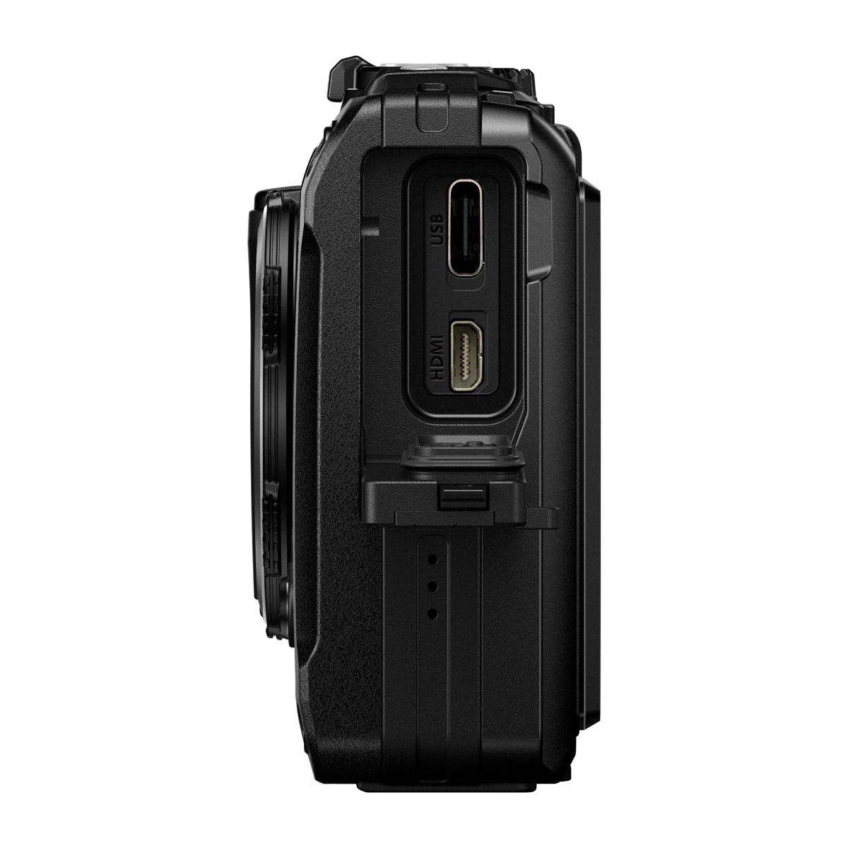 OM System Tough TG-7 Digital Camera (Black) with PT-059 Underwater Housing