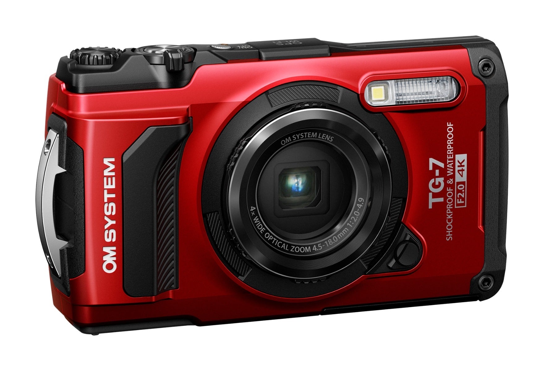 OM System Tough TG-7 Digital Camera (Red)