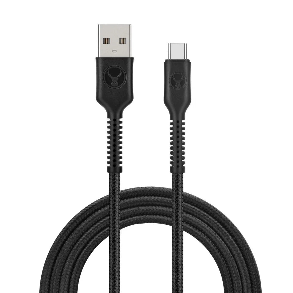 Bonelk Long-Life Easy Grip USB-A to USB-C Cable 60W 2m (Black)