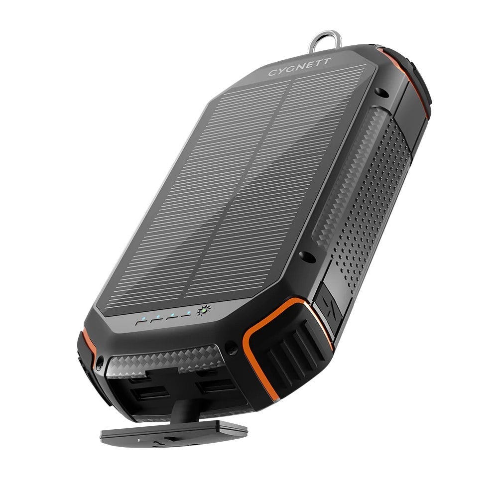 Damaged Box Cygnett ChargeUp Outback 20K mAh Outdoor Solar Power Bank (Black)