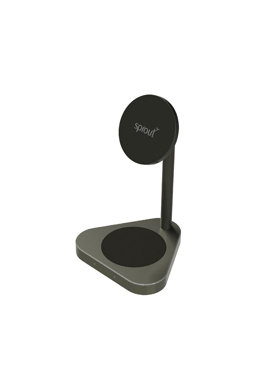 Open Box Sprout Wireless Magnetic 2 in 1 Charger – Grey