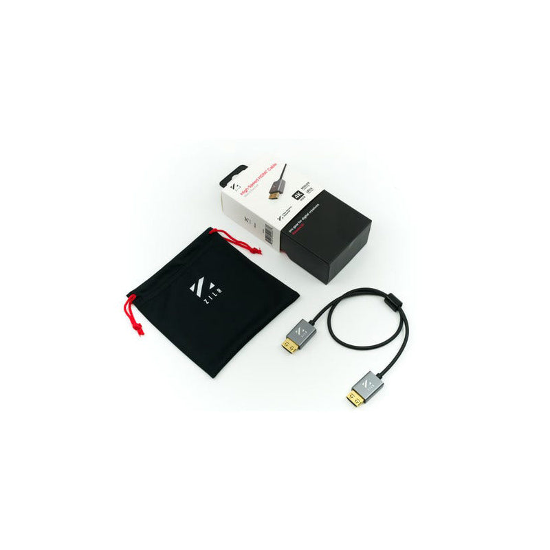 Open Box ZILR 4Kp60 HyperThin High Speed HDMI Secure Cable with Mini Connector (45cm)