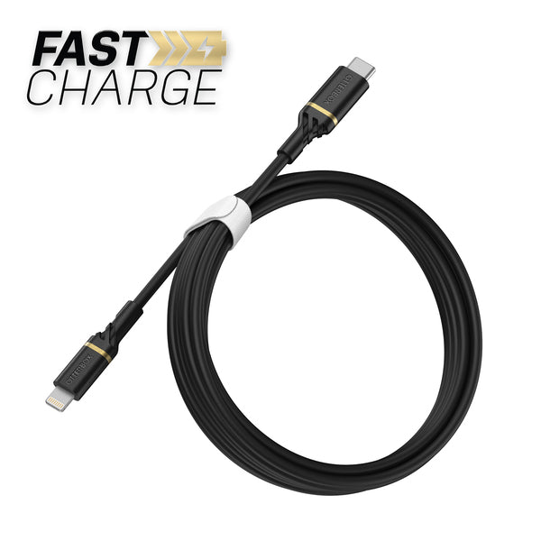 OtterBox 2m USB-C To Lightning Fast Charge Cable (Black Shimmer)