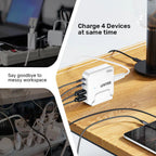 Unitek 70W Desktop GaN Charging Station with AC Power Cord (White)