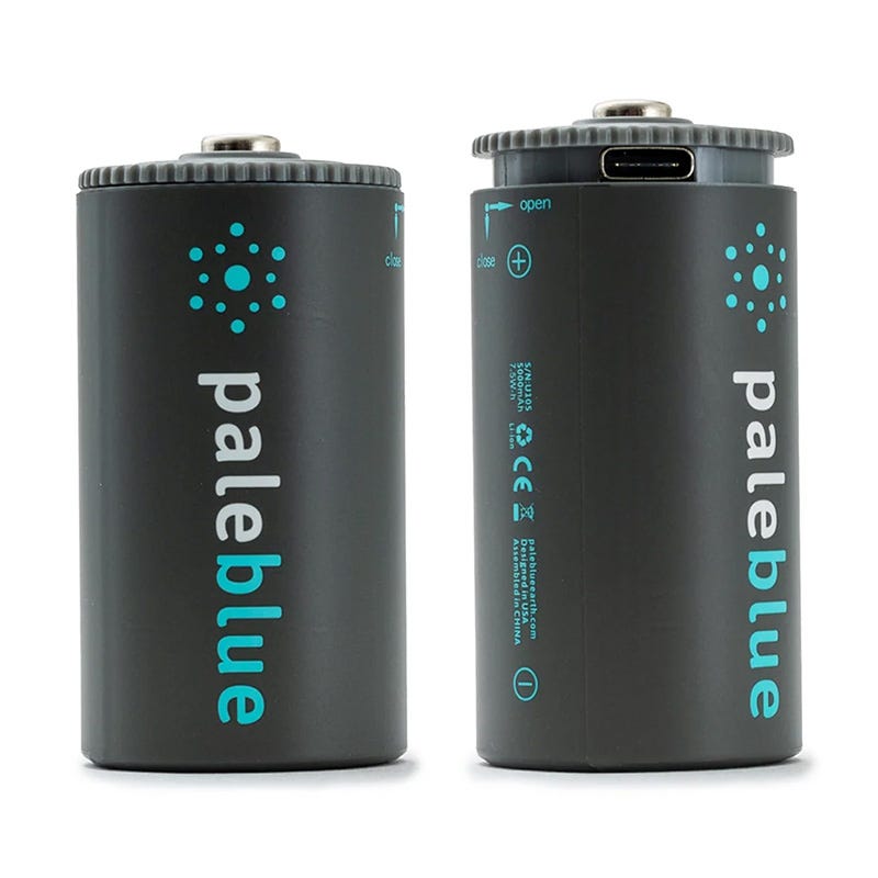 Pale Blue Lithium Ion Rechargeable D Batteries