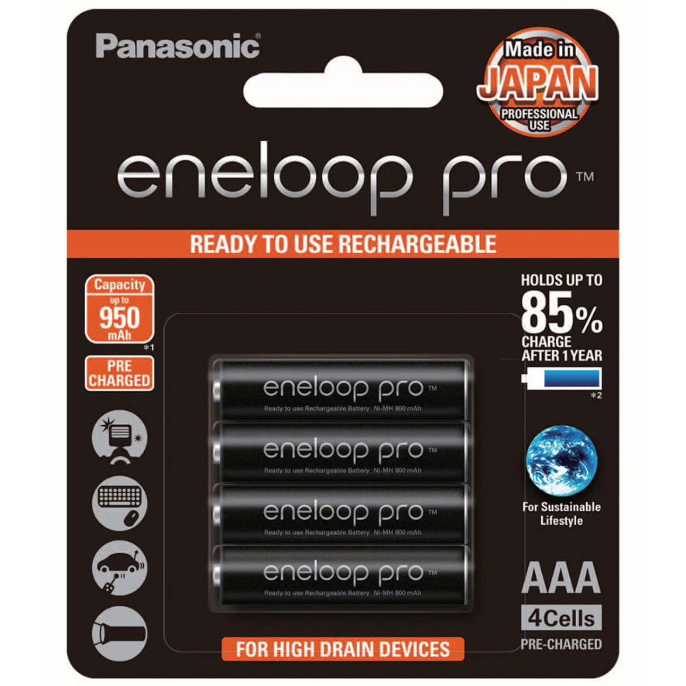 Panasonic Eneloop Pro 950 mAh AAA batteries x 4