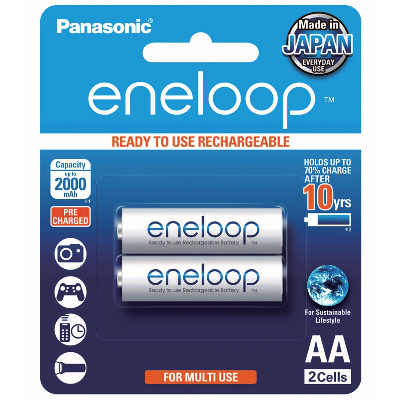 Panasonic Eneloop AA - 2 pk