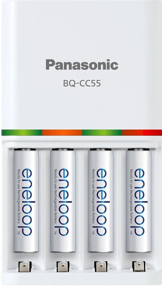 Panasonic Eneloop Smart and Quick Charger - BQ-CC55 with 4x 2000 mAh batteries