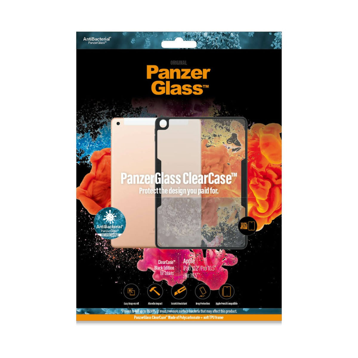 PanzerGlass ClearCase for Apple iPad 10.2'' 9/8/7th Gen Black - 0291