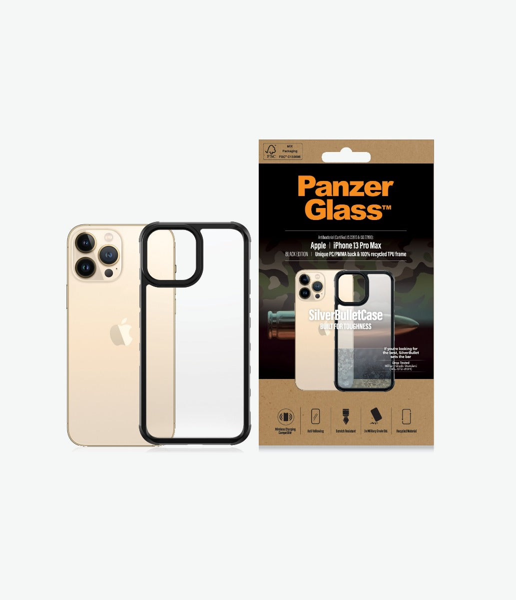 PanzerGlass ClearCase for iPhone 13 Max (Black Frame)
