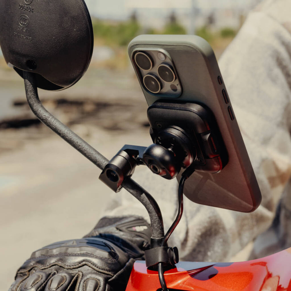 Peak Design Mobile Motorcycle Mount Mirror Mount - Charging (Black) 