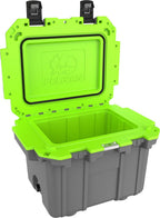 Pelican 30QT Elite Cooler - Dark Gray - Green
