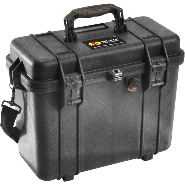 Pelican 1430 Case - Black with Office Divider Lid