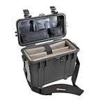 Pelican 1430 Case - Black with Office Divider Lid
