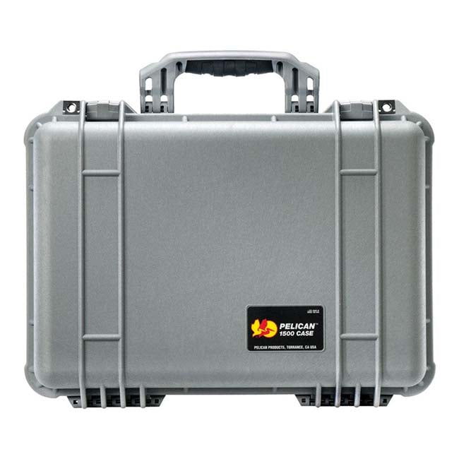 Pelican 1500 Case - Silver without Foam