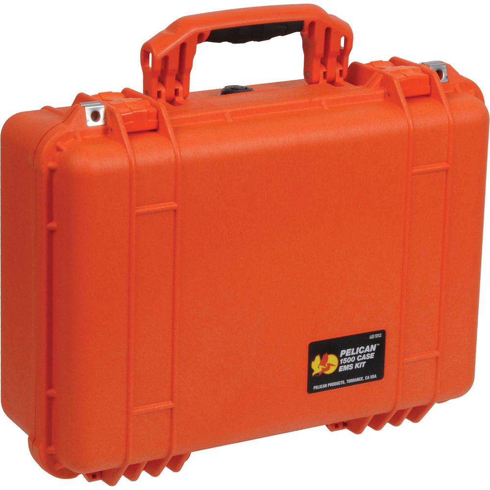 Pelican 1500EMS Case - Orange with Padded Dividers