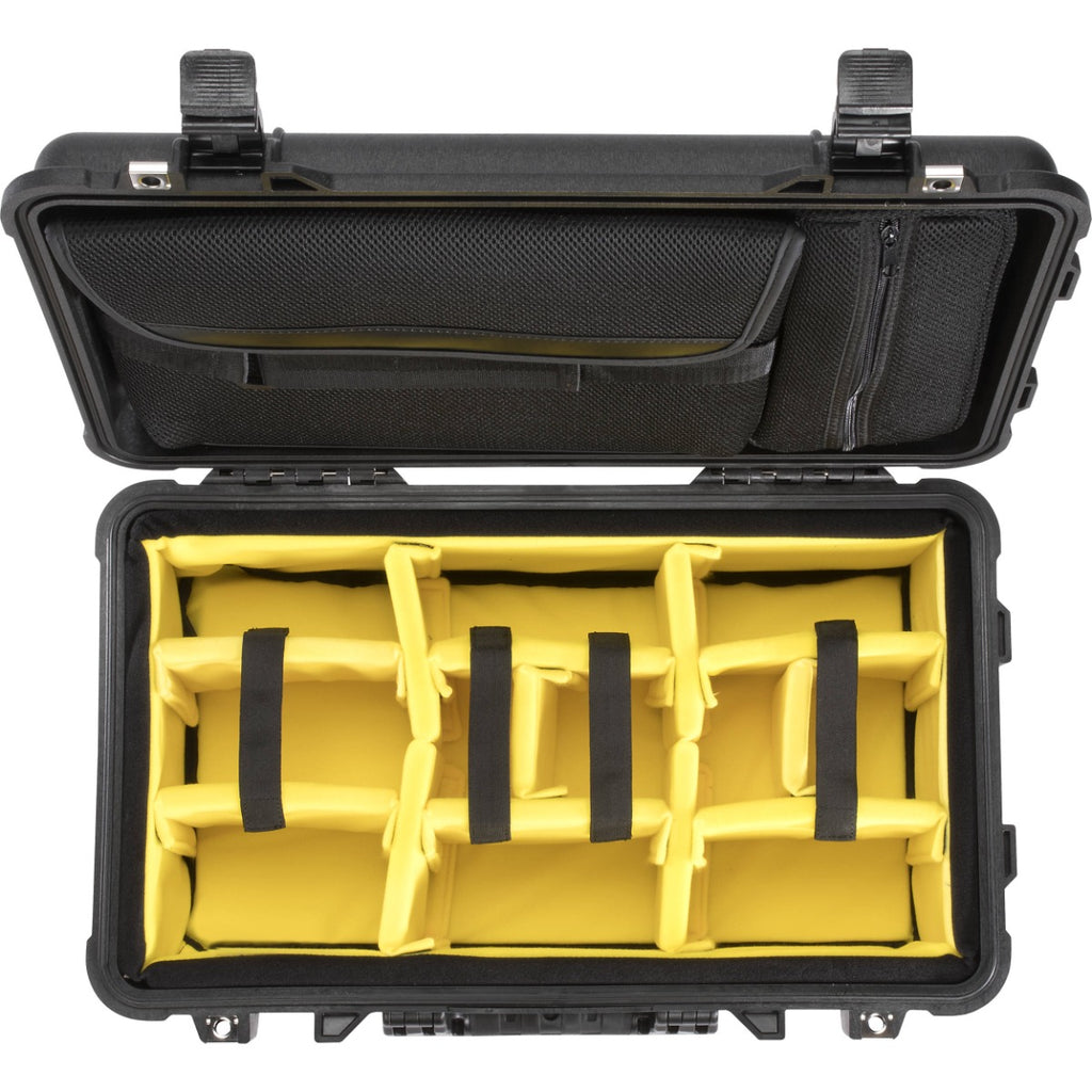 Pelican 1510SC Case - Black with Padded Dividers