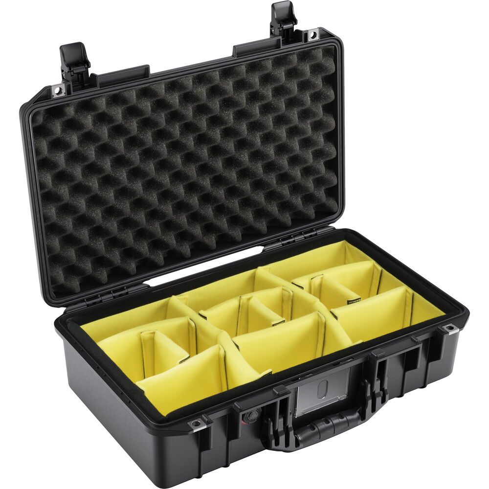 Pelican 1525 Air Case - Black with Padded Dividers