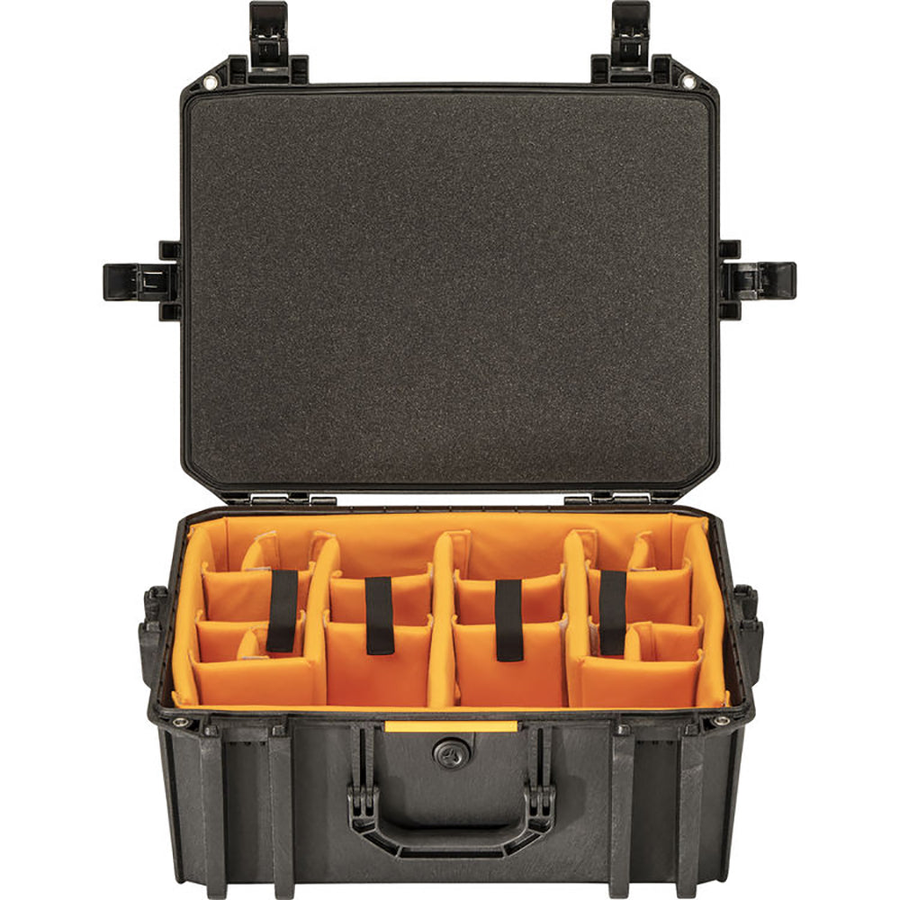 Pelican V550 Vault Case - Black with Padded Dividers