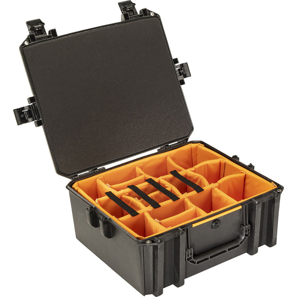 Pelican V600 Vault Case - Black with Padded Dividers