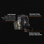PGYTECH OnePro Flex Backpack 50L with Camera Insert M - Space Black 