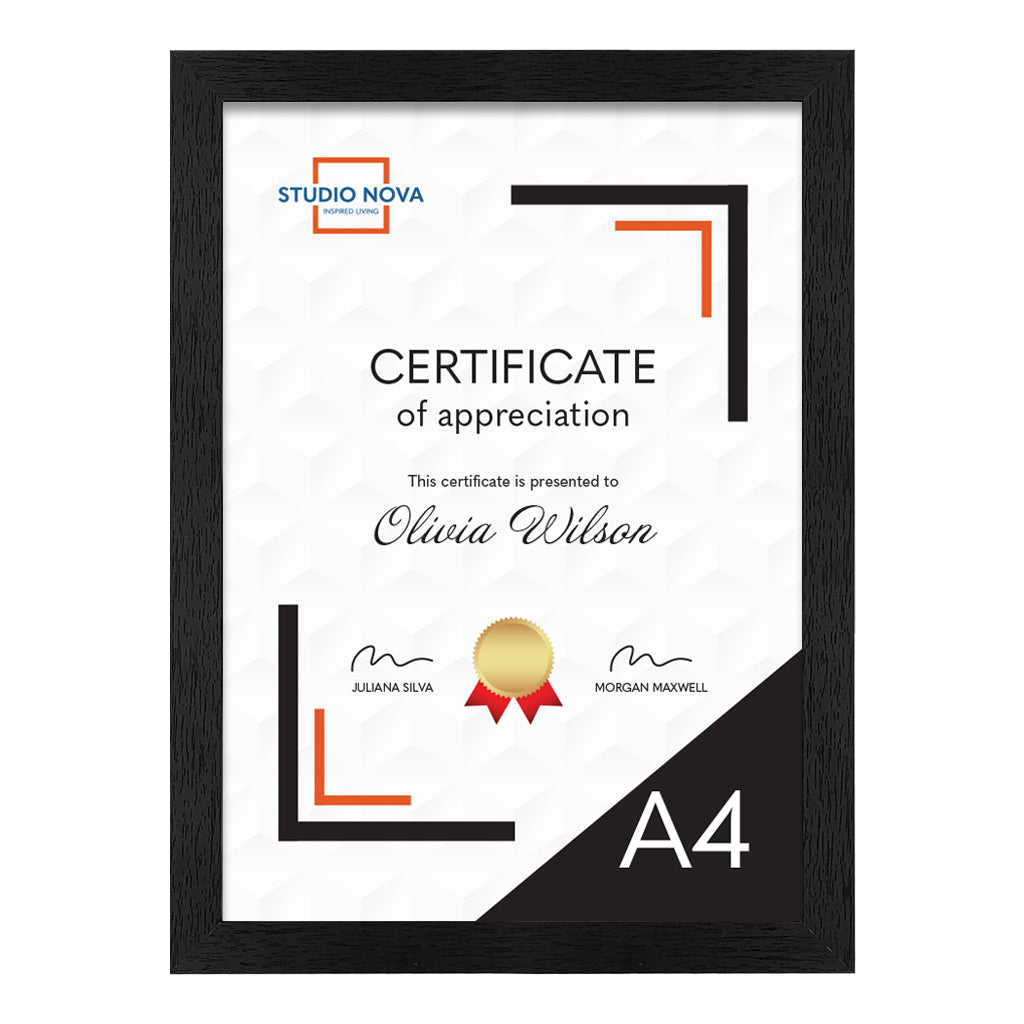 Home Basics Black A4  