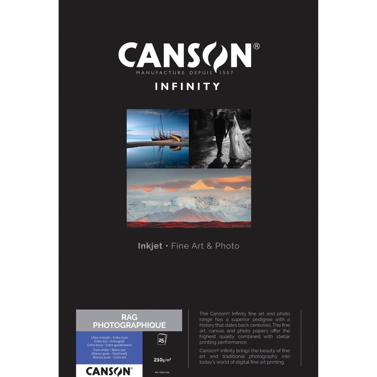 Canson Rag Photographique 210gsm A4 x 25 Sheets 