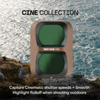 PolarPro Pocket 4p - CINE Collection - Includes: ND8 Black Mist, ND32 Black Mist, ND128 Black Mist, Filter Case