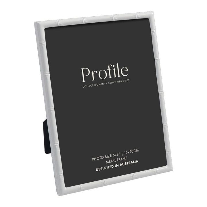 Profile Bamboo White 5x7 Metal Photo Frame