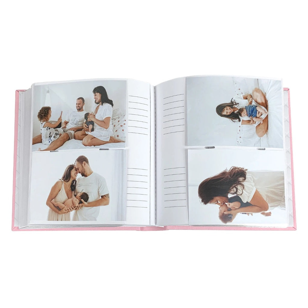 Profile Hello Baby Pink Slip-in 4x6 300 Photo album