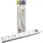 Jackson 6 Way Spaced Slimline Power Board Surge 
