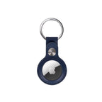 Apple AirTag 4 Pack with 2x PU Leather Key Ring (Navy)