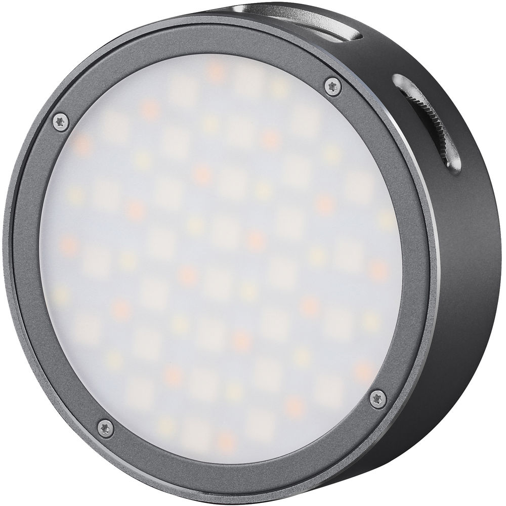 Godox R1 Round RGB Silver LED Light - Dark Grey
