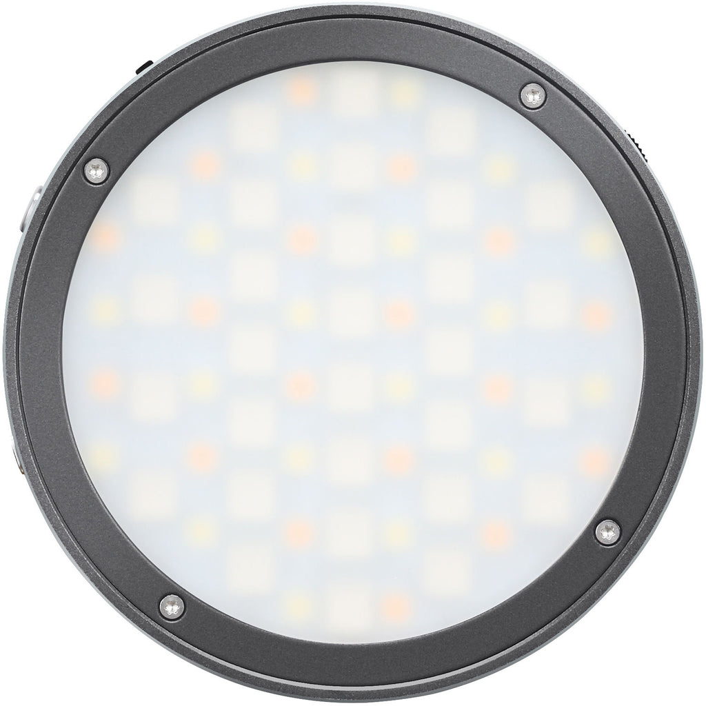 Godox R1 Round RGB Silver LED Light - Dark Grey