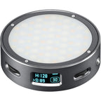 Godox R1 Round RGB Silver LED Light - Dark Grey