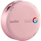 Godox R1 Round RGB Silver LED Light - Pink