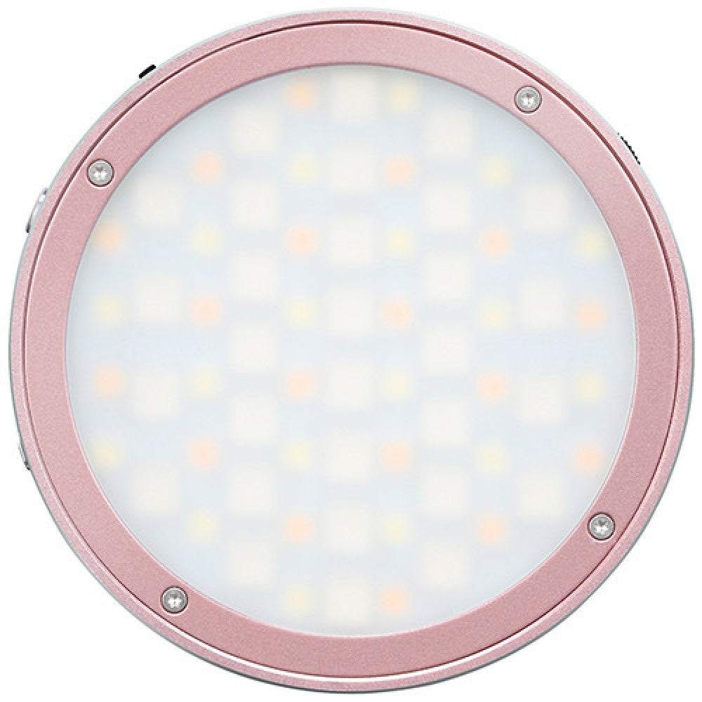 Godox R1 Round RGB Silver LED Light - Pink