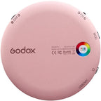 Godox R1 Round RGB Silver LED Light - Pink
