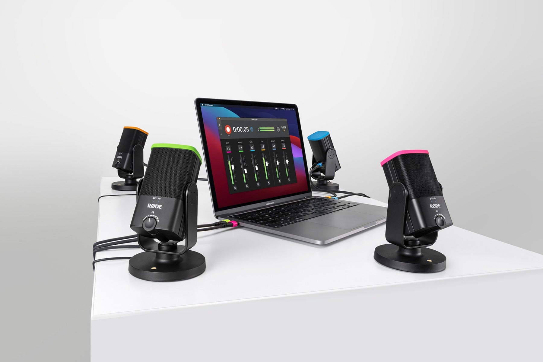 Rode COLORS Color-Coded Caps and Cable Clips for NT-USB Mini Microphones (Set of 4)
