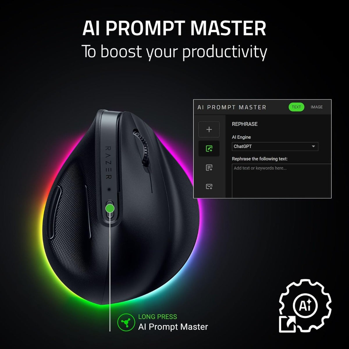 Razer Pro Click V2 - Wireless Vertical Ergonomic Mouse