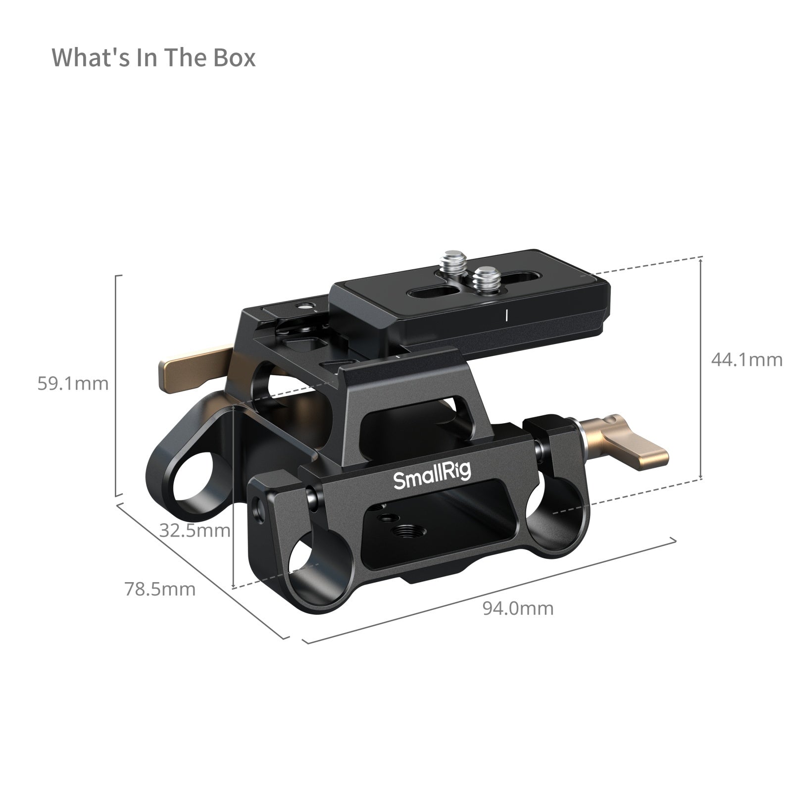 SmallRig Arca-Type Mount Plate Kit with 15mm Dual Rod Clamp 5365