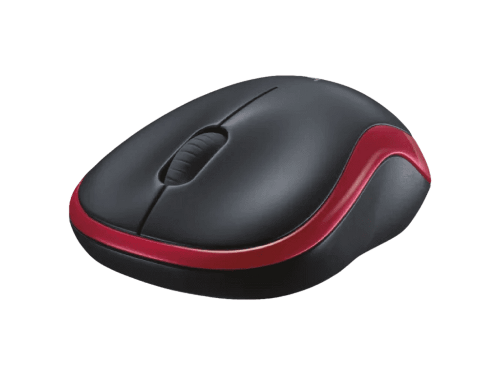Logitech M185 Wireless Mouse (Red)