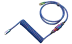 Keychron Premium Coiled Aviator Cable Rainbow Plated (Blue/Straight)