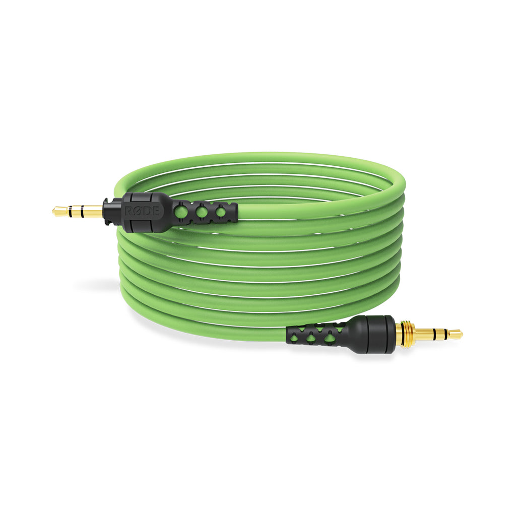 Rode 2.4m Green Headphone Cable - 3.5mm Connection with 1/4" Adaptor